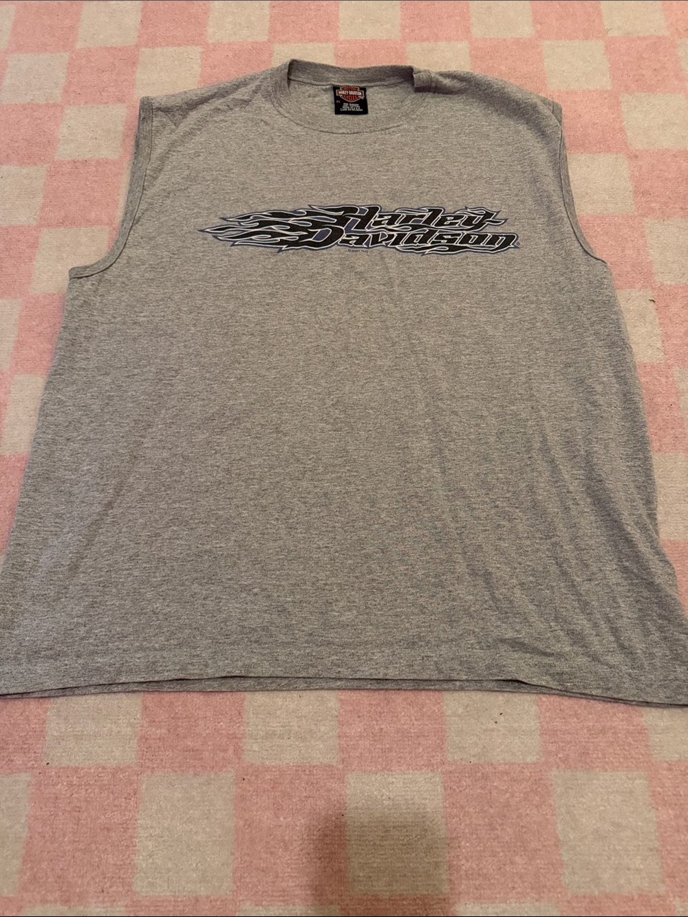 HARLEY DAVIDSON tank with flame logo